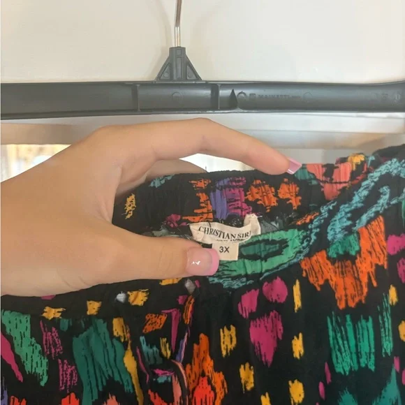 Christian Siriano Multicolor Abstract pants - Picture 3 of 5